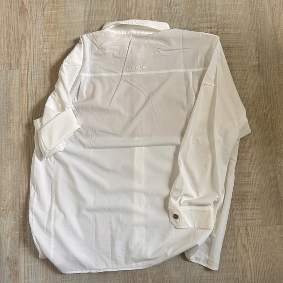 Share  Mojo Sportswear Co Men's Long Sleeve white Shirt Summer Lightweight - Picture 6 of 9